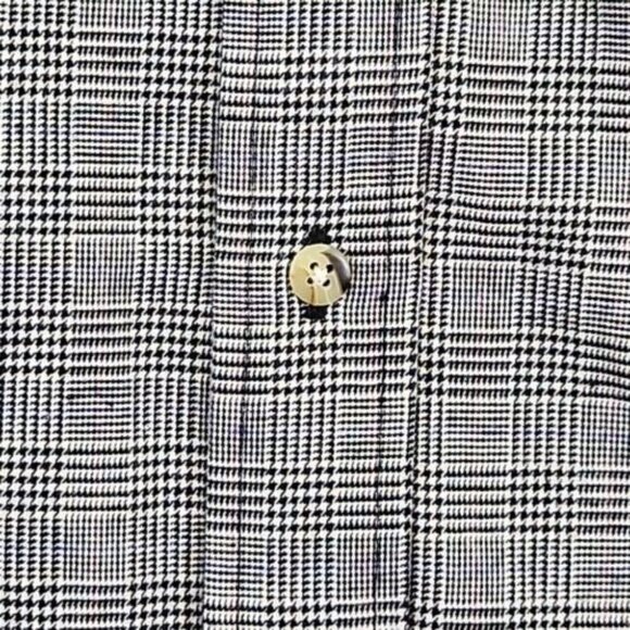 Preswick & Moore Button Down Shirt Men's Medium Houndstooth Quiet Luxury - Picture 6 of 15